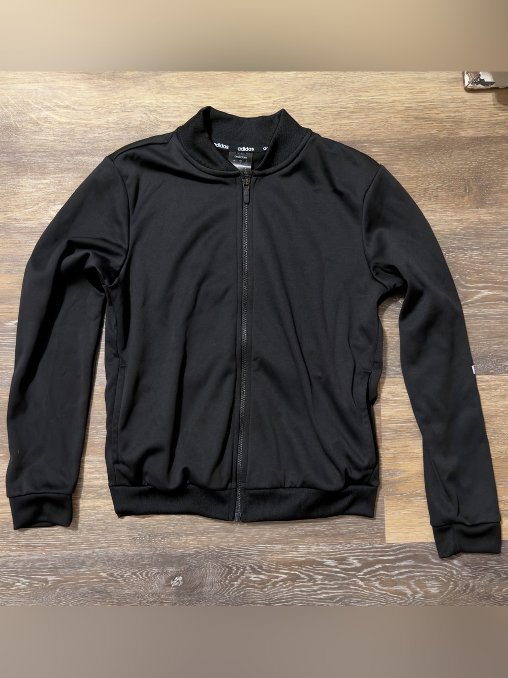 Adidas AEROREADY Full Zip Track Jacket Black Sleeve Logo Women’s Small DX6063
